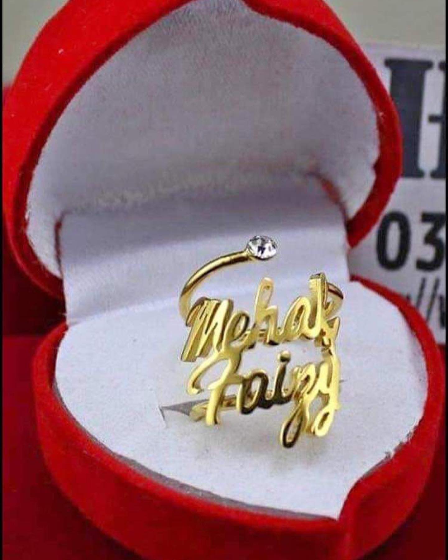 Customize Double Name Ring