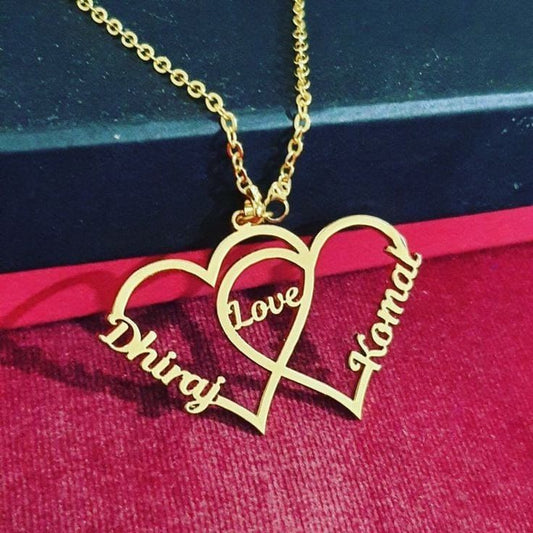 Double Name Heart Necklace