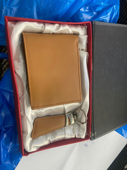 Beautiful Big Wallet + Keychain with Your Picture and Name on it with Beautiful Box