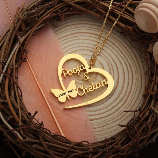 Customize Heart Name Necklace