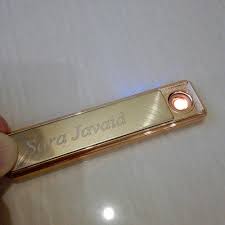 Sliding Electronic Lighter Name Engraved | Slim Fashionable